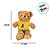 Urso De Pelúcia Com Suéter Amarelo - Marrom - 29cm - 1 unidade - Rizzo - Imagem 2