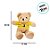 Urso De Pelúcia Com Suéter Amarelo - Bege - 29cm - 1 unidade - Rizzo - Imagem 2