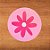 Adesivo Redondo Flor Rosa - 3x3cm - 30 unidades - Stickr - Rizzo - Imagem 1