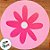 Adesivo Redondo Flor Rosa - 3x3cm - 30 unidades - Stickr - Rizzo - Imagem 2