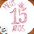 Adesivo "Meus 15 Anos" Rosa - Ref.2310 - Hot Stamping - 4x4cm - 25 unidades - Stickr - Rizzo - Imagem 2