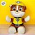 Pelúcia Rubble - Patrulha Canina - 19cm - 1 unidade - Rizzo - Imagem 1