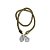 Cordão Decorativo Com Pingente Pião - Caqui Com Ouro - 33,5cm - 1 unidade - Rizzo - Imagem 1