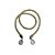 Cordão Decorativo Com Pingente Gota - Champanhe Com Prata - 33,5cm - 1 unidade - Rizzo - Imagem 1
