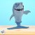 Mini Figura Colecionável - Bruce - Procurando Nemo - 5cm - 1 unidade - Disney Original - Rizzo - Imagem 1
