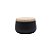 Lata de Metal com Tampa Estampa Madeira - Preto - 120ml - 6,5x5cm - 1 unidade - Rizzo - Imagem 1