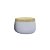 Lata de Metal com Tampa Estampa Madeira - Branca - 120ml - 6,5x5cm - 1 unidade - Rizzo - Imagem 1