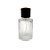 Frasco para Perfumaria de Vidro com Válvula Spray Dourada Tampa Luxo Preta  - 50ml - 1 unidade - Rizzo - Imagem 1