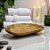 Bandeja Decorativa em Madeira Natural Formato Orgânico - 30x32x4cm - 1 unidade - Rizzo - Imagem 1