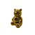 Urso Decorativo de Cerâmica - Dourado - 6cm - 1 unidade - Rizzo - Imagem 1