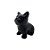Cachorro Decorativo de Cerâmica - Preto - 7,6x6,4x3,8cm - 1 unidade - Rizzo - Imagem 1