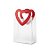 Sacola Transparente Fosca PVC com Alça Coração Vermelho - 16x15x8cm - 1 unidades - Rizzo - Imagem 2