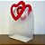 Sacola Transparente PVC com Alça Coração Vermelho - 16x15x8cm - 10 unidades - Rizzo - Imagem 1