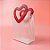 Sacola Transparente Fosca PVC com Alça Coração Vermelho - 16x15x8cm - 10 unidades - Rizzo - Imagem 1