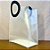 Sacola Transparente Fosca PVC com Alça Redonda de Couro Preto - 27x23x11cm - 1 unidades - Rizzo - Imagem 1