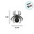 Enfeite Decorativo De Halloween - Aplique Aranha - 5x4,5cm - 10 unidades - Rizzo - Imagem 2