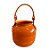 Baldinho de Halloween com Alça - Caldeirão Laranja - 18x11cm - 1 unidade - Rizzo - Imagem 1