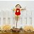 Enfeite Decorativo de Festa Junina Espantalha Cangaço com Base Rústica - Bege - 35cm - 1 unidades - Rizzo - Imagem 1