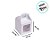 Caixa Para Cupcake Com Visor - Branco - 8,5x8,5x8,5cm - 10 unidades - Rizzo - Imagem 2
