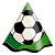 Chapéu de Aniversário - Futebol - 14,5x17,5cm - 8 unidades - Rizzo - Imagem 1