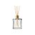 Frasco De Vidro Cubo Difusor Com Tampa Difusora e Varetas - Dourada - 5,5x8cm - 100ml - 1 unidade - Rizzo - Imagem 1