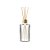 Frasco De Vidro Retangular Difusor Com Tampa Difusora e Varetas - Dourada - 5x13cm - 250ml - 1 unidade - Rizzo - Imagem 1