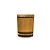 Pote De Vidro Âmbar Redondo Para Vela Com Tampa De Madeira - 300ml - 1 unidade - Rizzo - Imagem 1