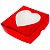 Caixa Para Doces Com Visor De Coração - Vermelha - 14x14x4cm - 10 unidades - Assk - Rizzo - Imagem 1