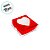 Caixa Para Doces Com Visor De Coração - Vermelha - 14x14x4cm - 10 unidades - Assk - Rizzo - Imagem 2