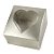 Caixa Para Doces Texturizada Com Visor De Coração - Prata - 5,5x5x3cm - 10 unidades - Assk - Rizzo - Imagem 1