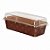 Forma Plumpy Borda Enrolada com Tampa 750g - Decorado Flor Dourada - 19,9x7,3x6,2cm  - 5 unidades - Ecopack - Rizzo - Imagem 1