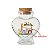 Kit Potinho de Vidro Personalizado Coração de Safari com Rolha 70ml -  6cm x 7cm - 24 unidades - Rizzo - Imagem 1