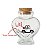 Kit Potinho de Vidro Personalizado Coração de Casamento com Rolha 70ml - 6cm x 7cm - 24 unidades - Rizzo - Imagem 1
