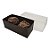 Caixa Retangular Tampa PVC - Fundo Café - 8x4x3cm - 20 unidades - CAC - Rizzo - Imagem 1