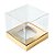 Caixa Mini Bolo M (7x7x7cm) Ouro Texturizado - 10 unidades - Assk - Rizzo - Imagem 1