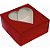 Caixa 4 Doces com Visor De Coração (7x7x3cm) Vermelho - 10 unidades - Assk - Rizzo - Imagem 1