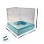 Caixa Para Mini Bolo G Pvc Base Azul com Bolinhas Marrons - 8x8x8cm - 10 unidades - Assk - Rizzo - Imagem 4