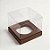 Caixa Para Mini Bolo G Pvc Base Marrom - 8x8x8cm - 10 unidades - Assk - Rizzo - Imagem 1