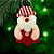 Enfeite Para Pendurar de Natal - Papai Noel Artesanal - Chapéu Listrado Vermelho e Branco - 14,5x8cm - 1 unidade - Rizzo - Imagem 1