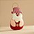 Enfeite Para Pendurar de Natal - Papai Noel Artesanal - Vermelho Branco - 14,5x8cm - 1 unidade - Rizzo - Imagem 1