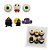 Confeito de Açúcar - Kit Halloween Olhos - 6 unidades - Rizzo - Imagem 1