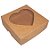 Caixa Para Doce Com Visor De Coração - 14x14x4cm - Kraft - 10 unidades - Assk - Rizzo - Imagem 1