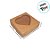 Caixa Para Doce Com Visor De Coração - 14x14x4cm - Kraft - 10 unidades - Assk - Rizzo - Imagem 3