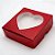 Caixa Para Doces Com Visor De Coração - Vermelha Texturizada - 14x14x4cm - 10 unidades - Assk - Rizzo - Imagem 1