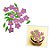 Confeito de Açúcar - Hibisco Lilás com Folhas - 24 unidades - Rizzo - Imagem 1