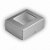 Caixa Doces com Visor S0 (6cm x 5cm x 2,5cm) Prata - 10 unidades - Assk - Rizzo - Imagem 1