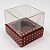 Caixa Mini Bolo P (5x5x5cm) Vinho com Bolinhas Brancas - 10 unidades - Assk - Rizzo - Imagem 1