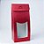 Sacola Para Lembrancinha P com Visor - Vermelho Texturizado - 7,5x19x6cm - 10 unidades - Assk - Rizzo - Imagem 1