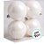 Bola De Natal - Branco Perolado - 10cm - 4 unidades - Cromus - Rizzo - Imagem 2