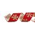Fita Aramada Decorativa De Natal - Floco De Neve -  Aveludado Vermelho e Dourado - 6,3x914cm - 1 unidade - Cromus - Rizz - Imagem 1